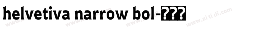 helvetiva narrow bol字体转换